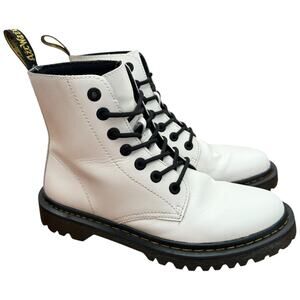 Dr. Martens Women's Luana White Leather Boots Size 8